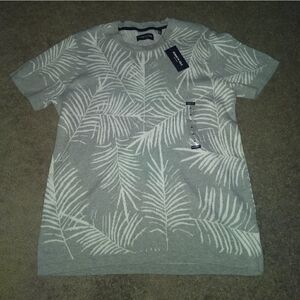 Kenneth Cole Mens Short Sleeve Floral Crew Sweater